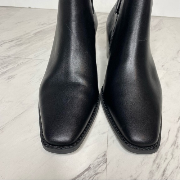 Paolo Black Square Toe Bootie 9M - Picture 11 of 15